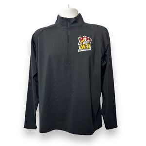 Sport-Tek 1/4 Zip Performance Shirt S Long Slv Black NLU Pelican Logo Louisiana
